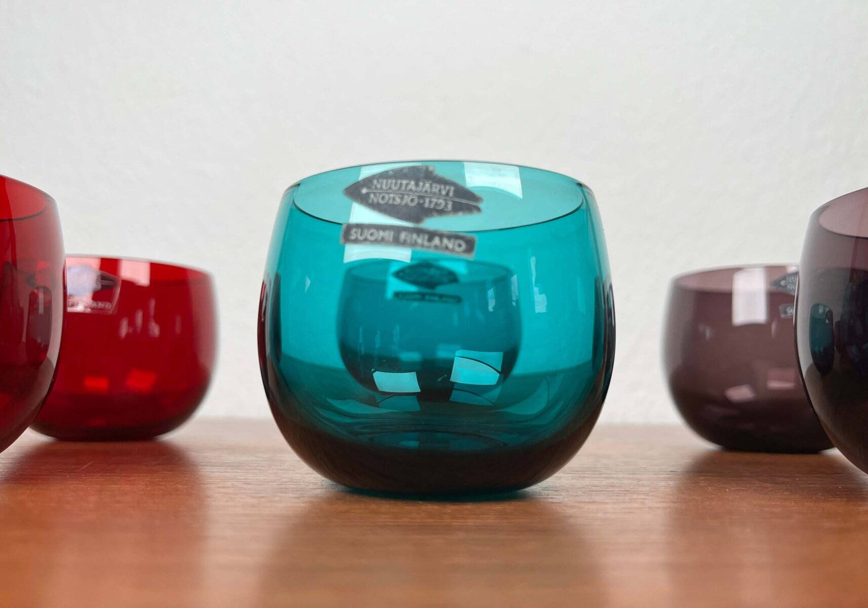 Mid-Century Modern Drinking Glasses from Nuutajärvi Notsjö, Finland, 1960s, Set of 6