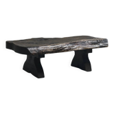 Sculptural coffee table in solid wood with natural edges, Europe, 1960s.