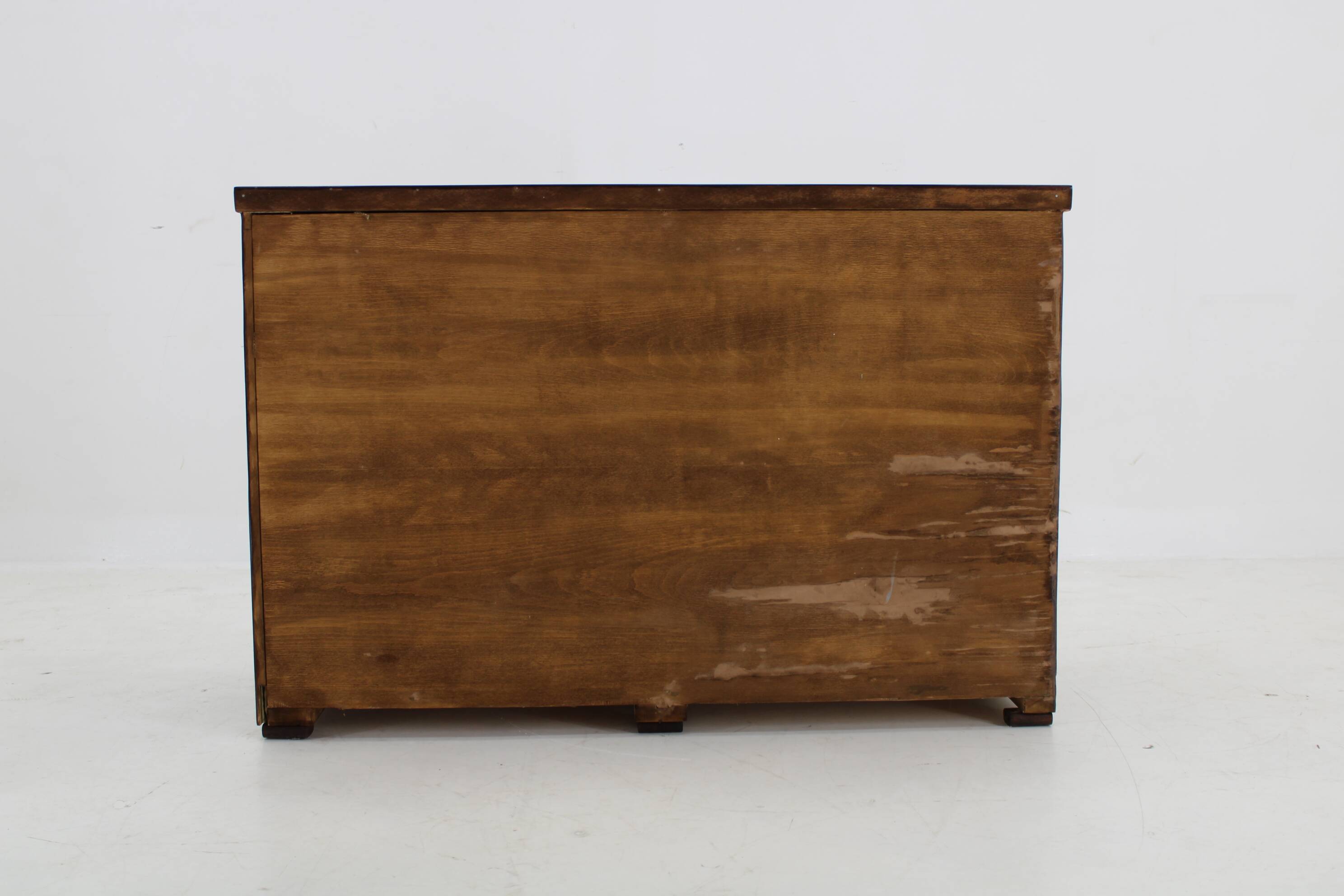 1940s Industrial Beech Wooden Chest of Drawers