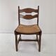MidCentury Brutalist Oak "Razor Blade" Dining Chairs, Set of 6, France 60's