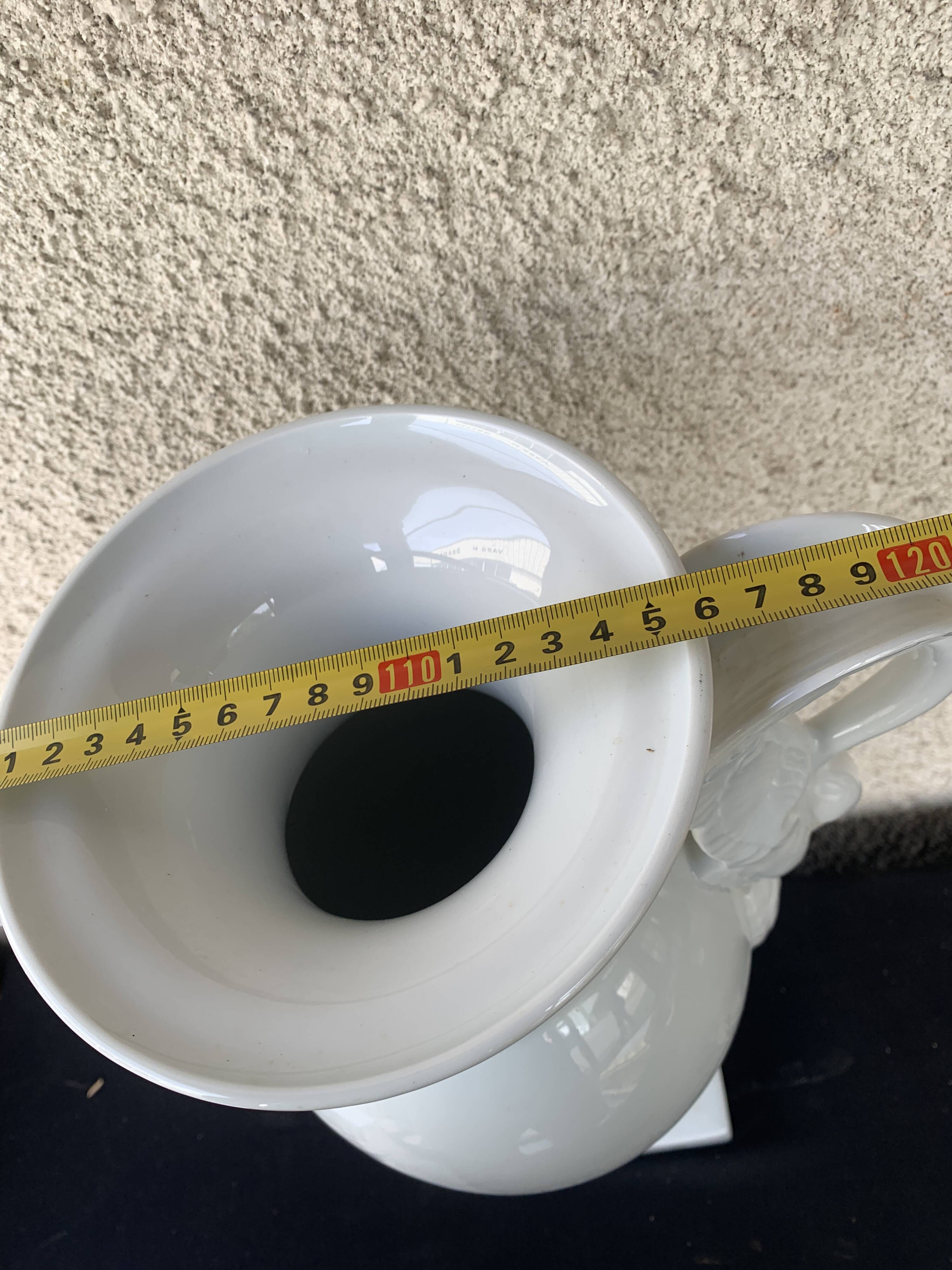 white porcelain amphora vase