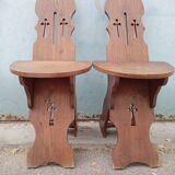 Paire de chaises d'appoint "campagne"