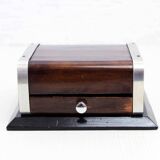 Art Deco cigar humidor and ashtray with drawer