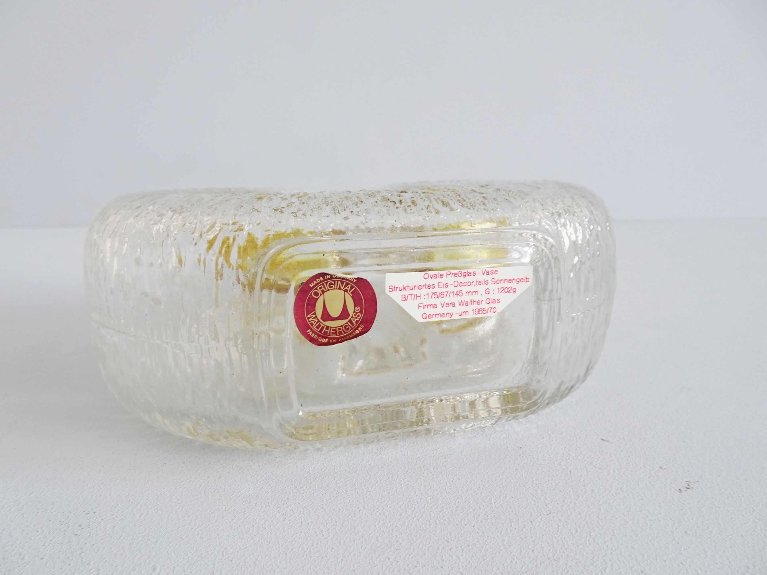 Vase en verre de Walther 1960