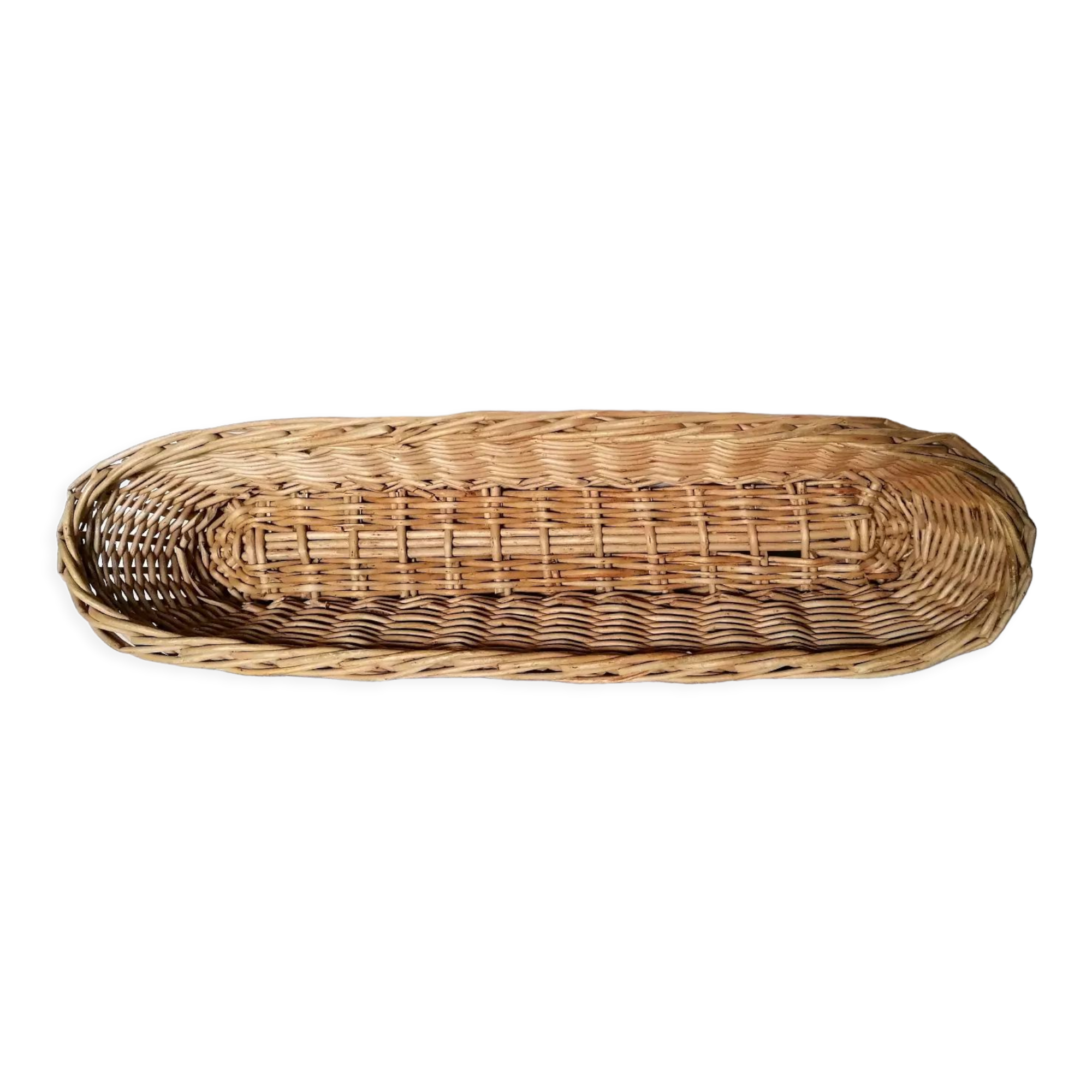 Braided wicker banneton bread basket
