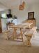 farm table and wooden benches