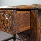 Carved antique English side table