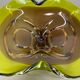 Heavy Multicolor Murano Glass "Centerpiece" Bowl Shell Element Murano Italy 1970