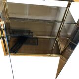 Brass and smoked glass shelf 1970s