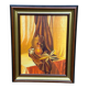 Still life tableau, monogrammed NL 37x45 cm, wood & gold frame, 1970.
