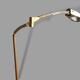 Adjustable swing arm modernist floor lamp