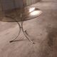 70's table Smoked glass, chrome legs