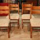 Lot de 4 chaises rustiques