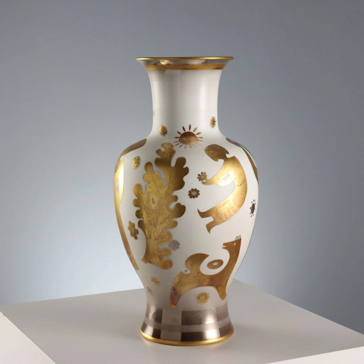 Vintage porcelain vase Morbelli Arte, Italy, 20th century