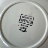 6 dessert plates - creation Primefleur Gien - model Caroline