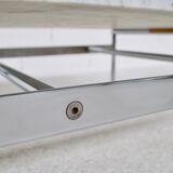 Table basse years 70' marble and chromium acier