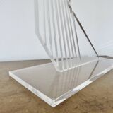 Signed contemporary sculpture, in plexiglass, lucite, 1980s
