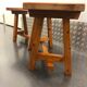 Chalet-style pine bench circa 1960
