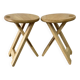 Paire de tabourets pliables