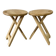 Paire de tabourets pliables