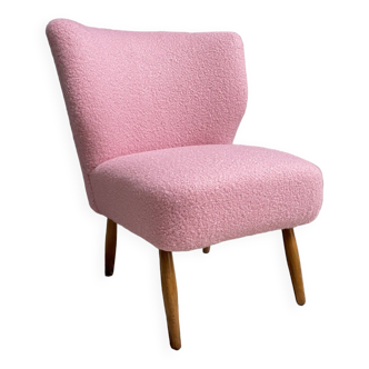 Pink Boucle cocktail chair 1960s