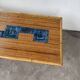Rattan and ceramic coffee table, 60s