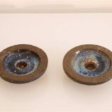 Pair of Danish ceramic candlesticks by Arne Finne Nielsen