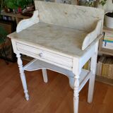 Wood dressing table and marble