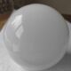 Globe de lampe en opaline moulé diamètre 16 cm