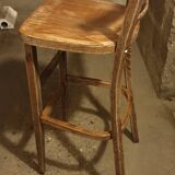 Solid beech high bar stool
