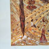The steep village - Lithograph signed by the artist - 57/100 - Max Savy
