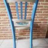 Wooden bistro chair redesigned "Rockabilly"