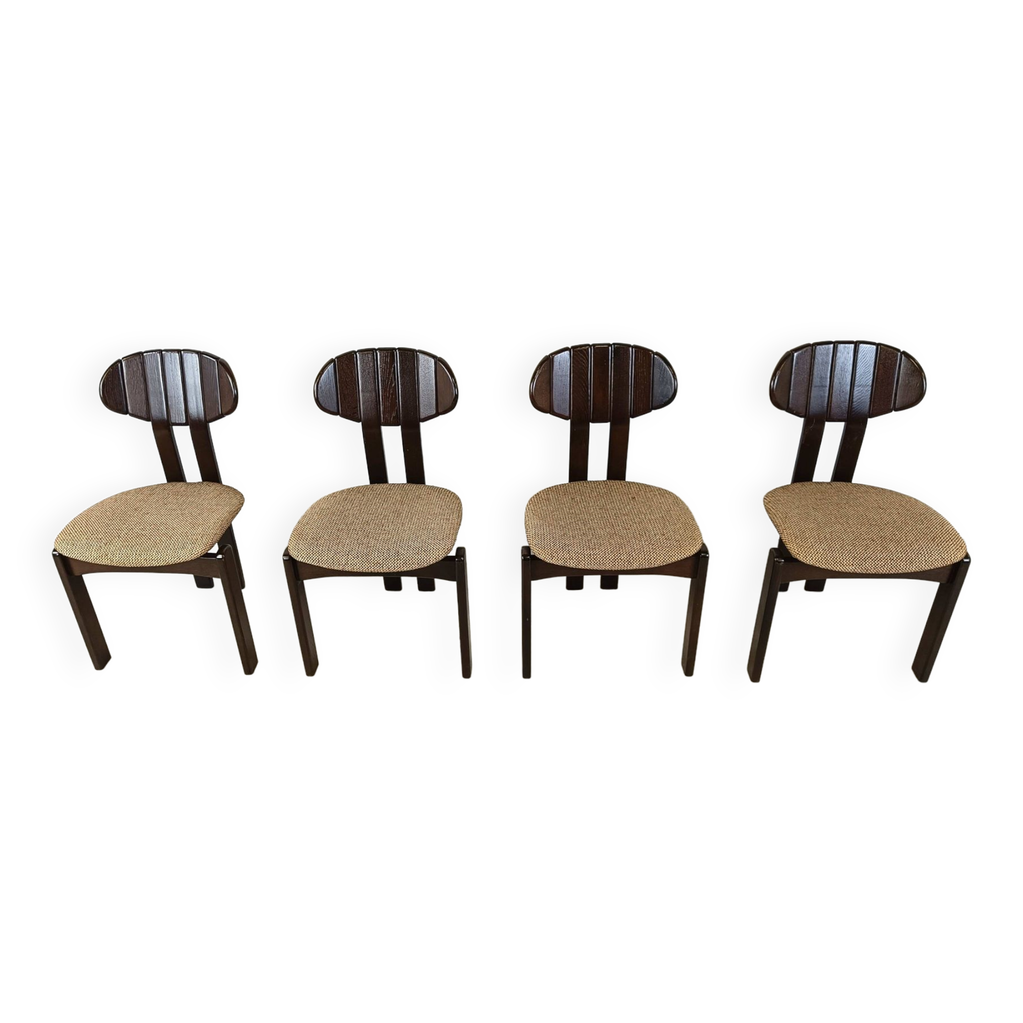 Vintage German wooden dining chairs, 1970s