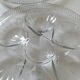 Set of 4 vintage hobnail pressed glass oyster plates