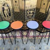 4 restored "Eiffel" model bar stools