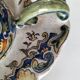 Breakfast set duo Desvres Fourmaintraux regionalist decoration