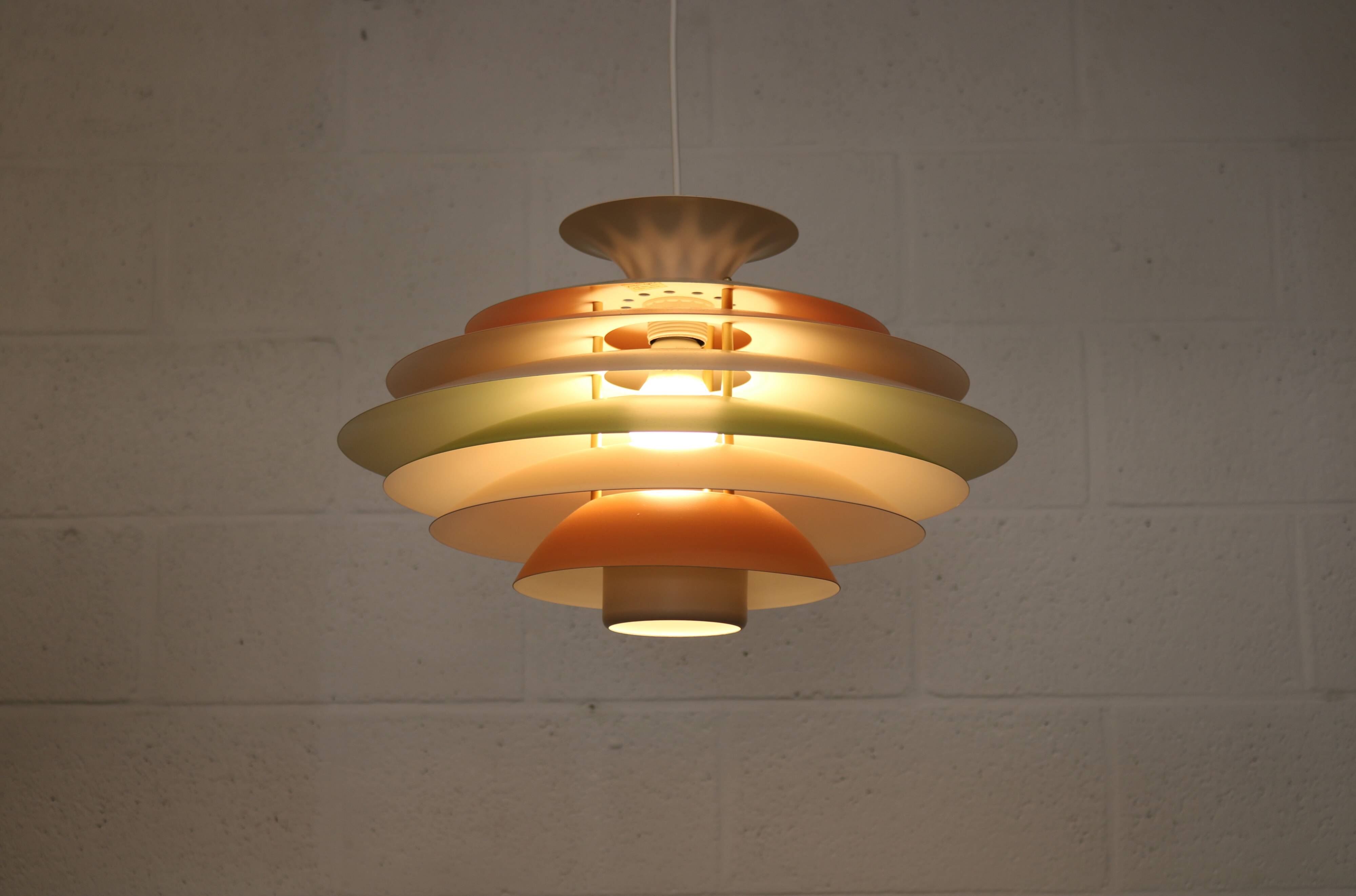 XL Colourful Pendant Lamp: Danish Mid-Century Modern by Formlight Design -