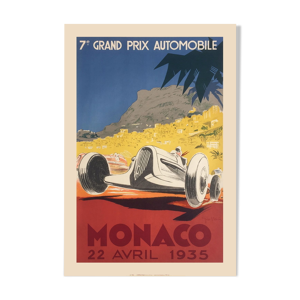 Affiche grand prix de monaco 1935