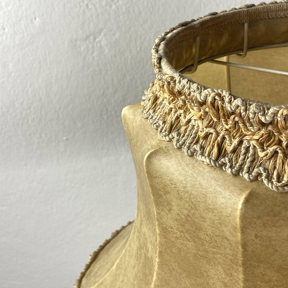 Vintage leather pendant lamp, 1950s.