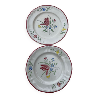 Two Trianon earthenware dessert plates