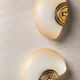 Pair of vintage wall lights in brass and opaline glass, Art Deco style.