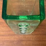 Brutalist glass block vase from the mid-century space age, 1960s