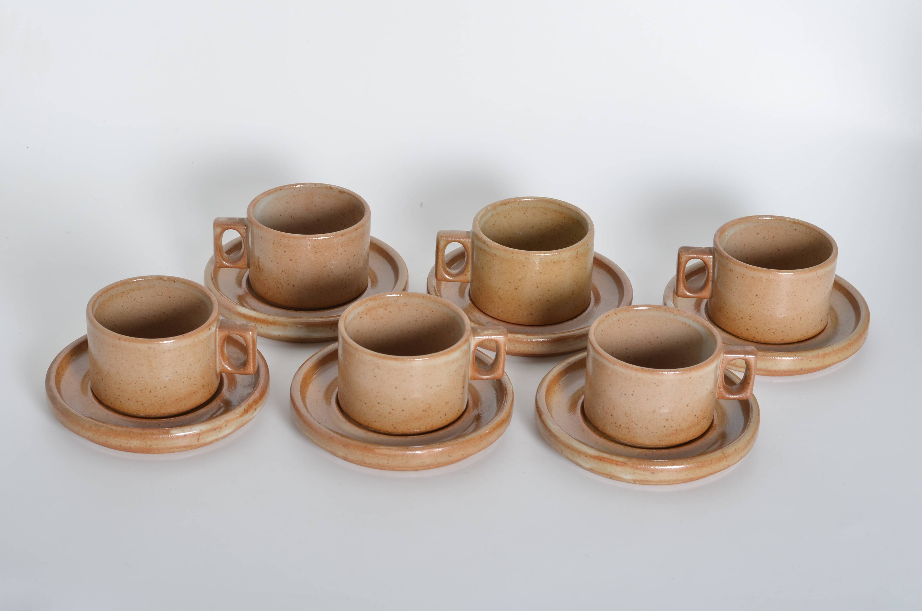 Modernist Brenne stoneware coffee cups
