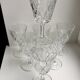 Set of 7 glasses of wine / crystal water 60s