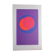 Sérigraphie signée abstrait géométrique op art Claisse geneviève 1967 cercles