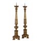Pair of antique Empire candlesticks in wood, Europe, early 19th century.