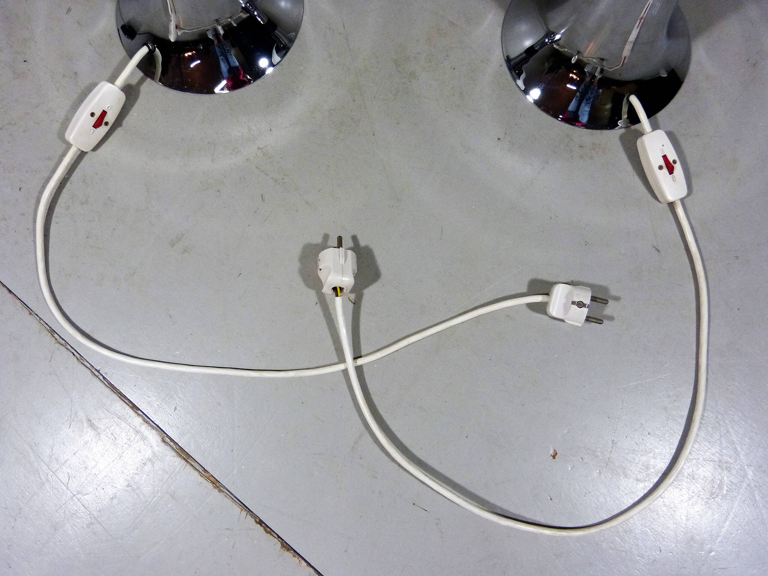 Set of 2 large Space Age table lamps 1960's