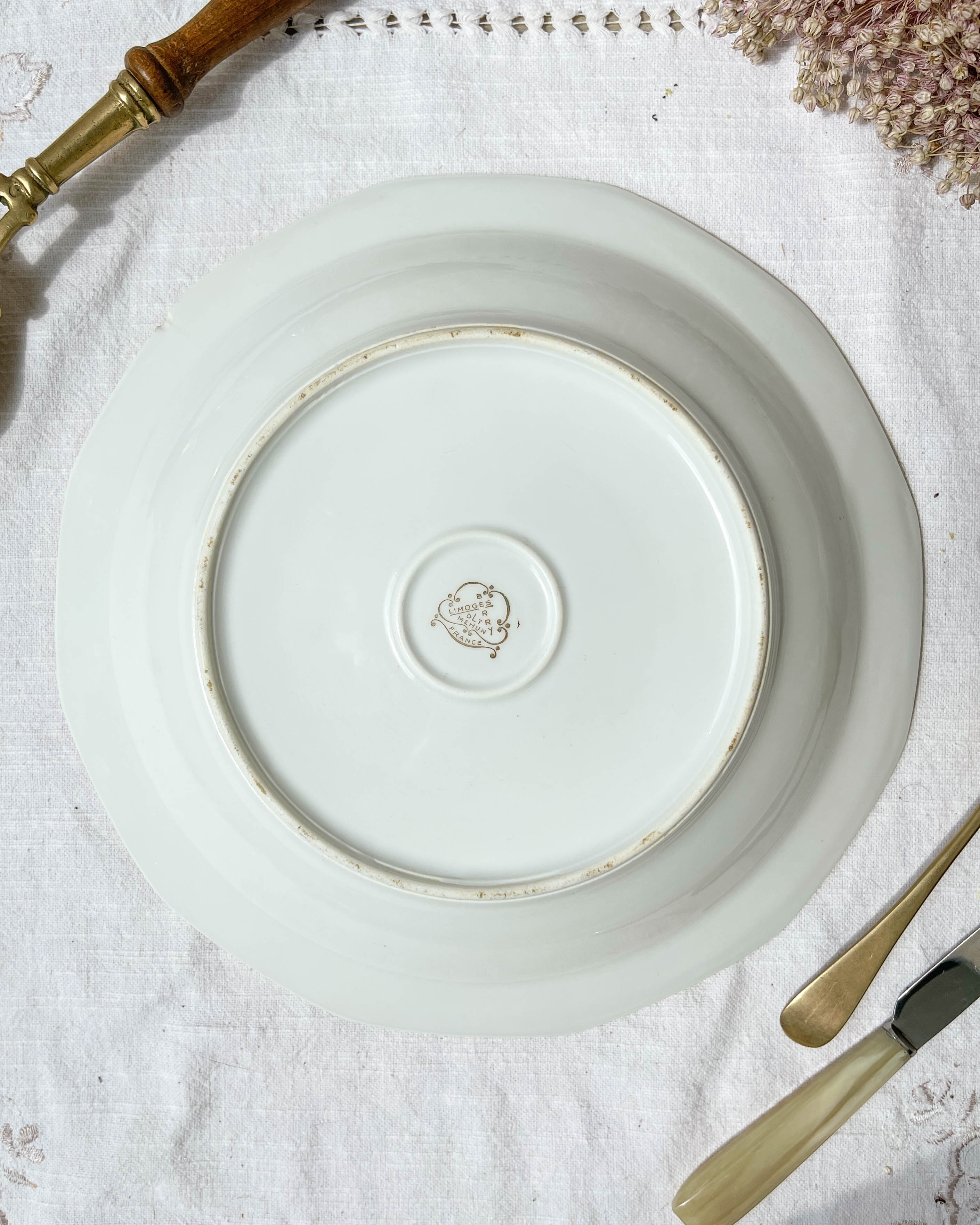 Mehun Limoges porcelain deep dish
