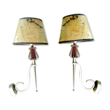 Pair of Lunel thrush model wall light