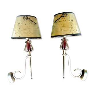 Pair of Lunel thrush model wall light